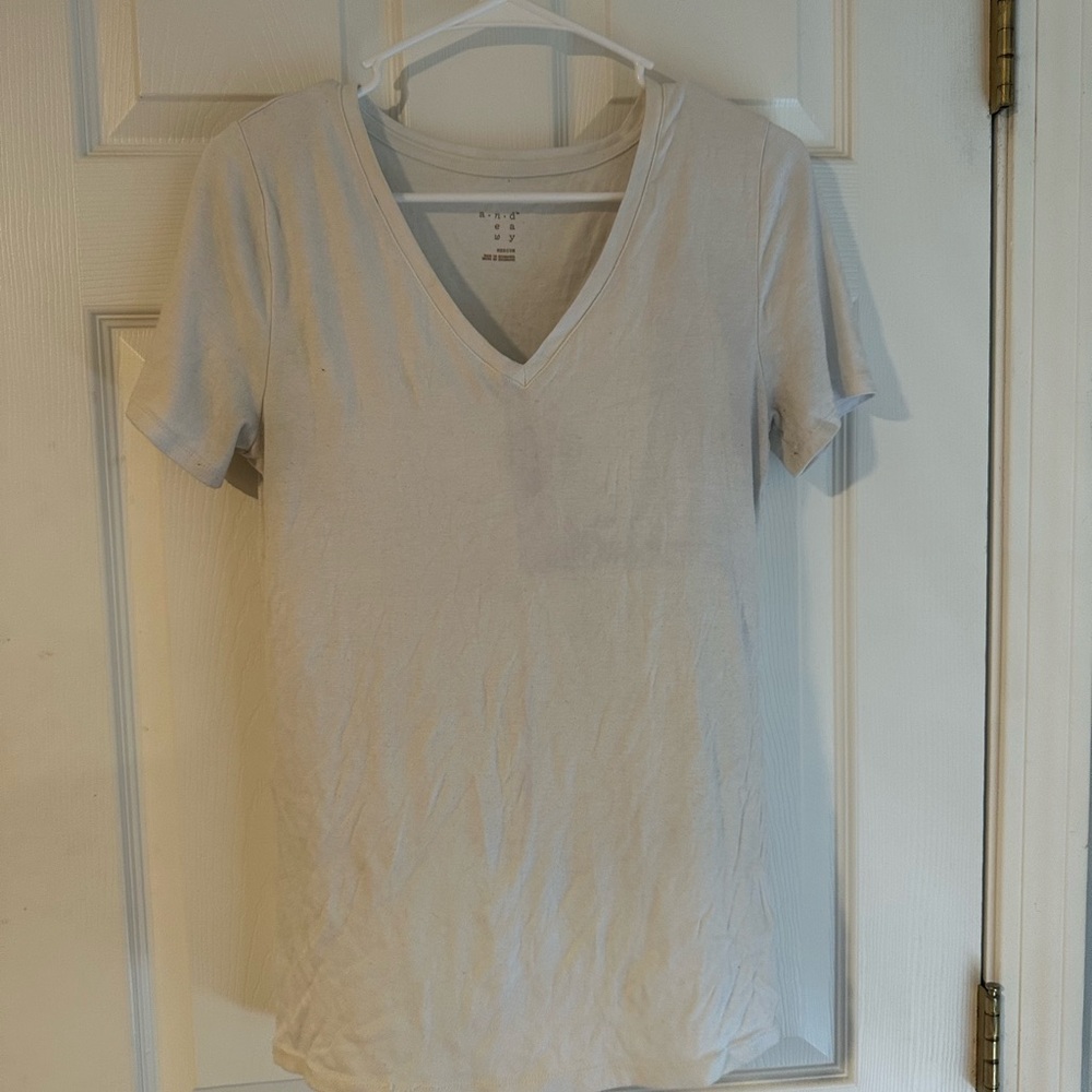 Women's White V-Neck T-Shirt